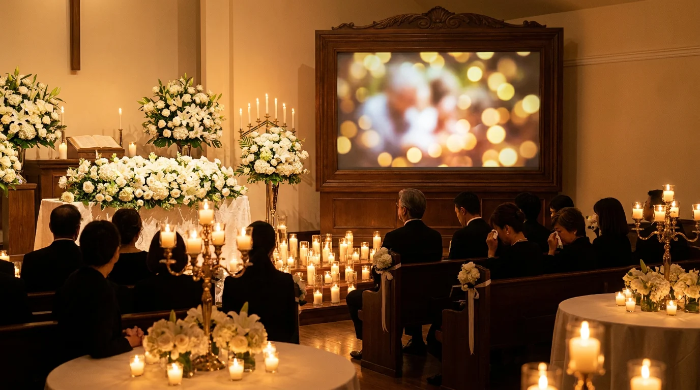 Elderly woman viewing AI photo animation of a vintage portrait on a tablet, warm emotional lighting, photorealistic memorial tribute scene